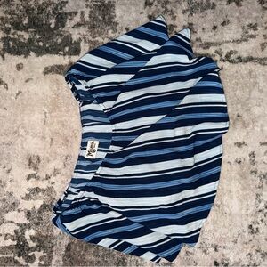Show Me Your MuMu Blue Striped Crop Top